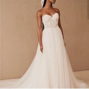 BHLDN Riki Dalal Beatrix Wedding Gown Size 26W NWT Anthropologie, bridal, lace